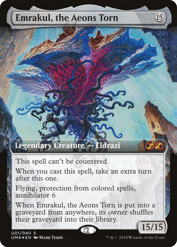 Emrakul, the Aeons Torn (Extended Art) (0U1) Foil - Ultimate Box Topper