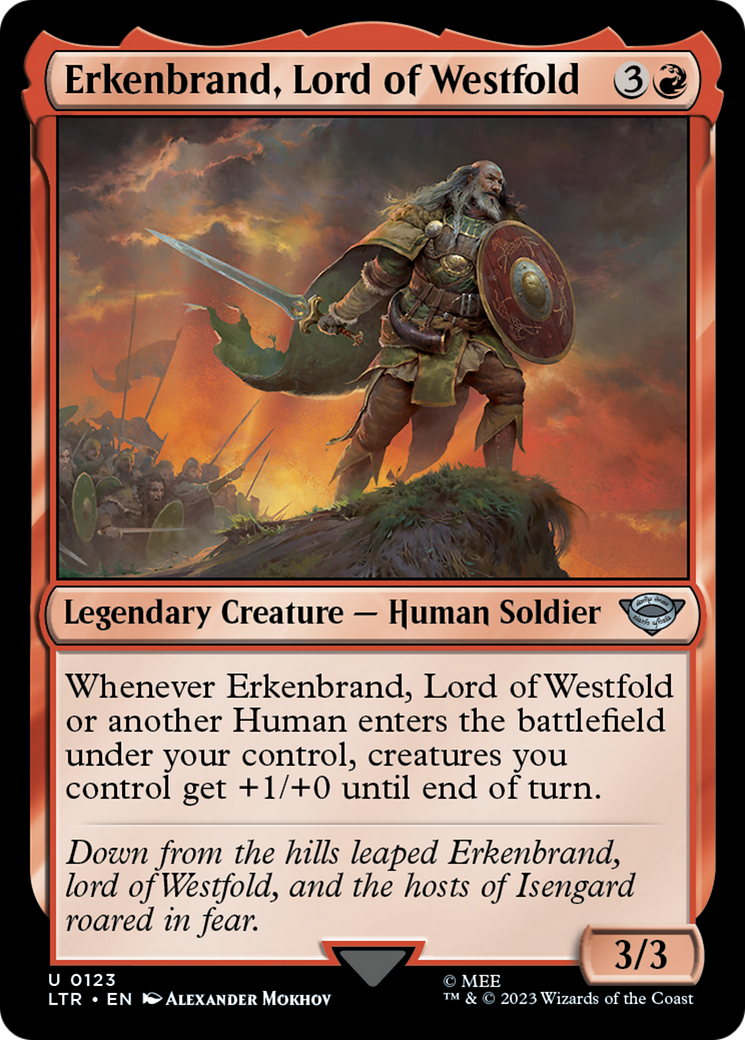 Erkenbrand, Lord of Westfold (123) Foil - The Lord of the Rings: Tales of Middle-earth