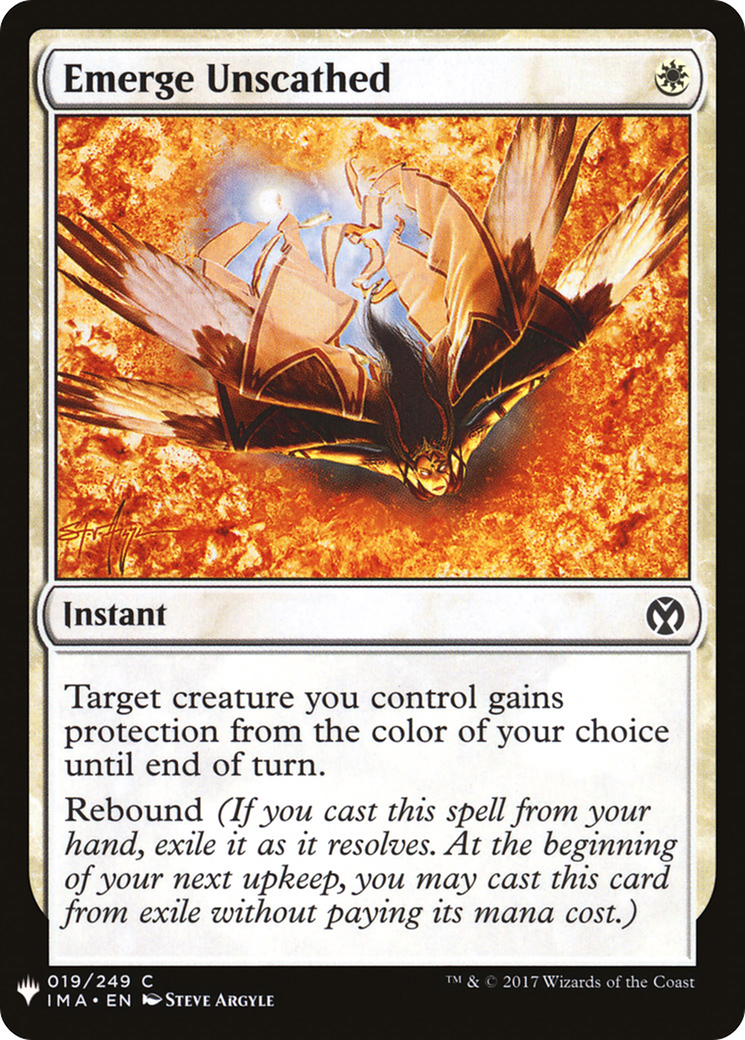 Emerge Unscathed (IMA-19) - The List