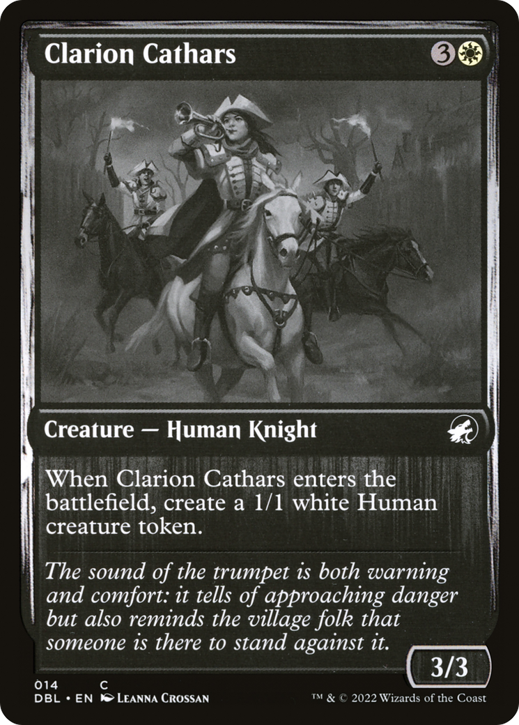 Clarion Cathars (014) Foil - Innistrad: Double Feature