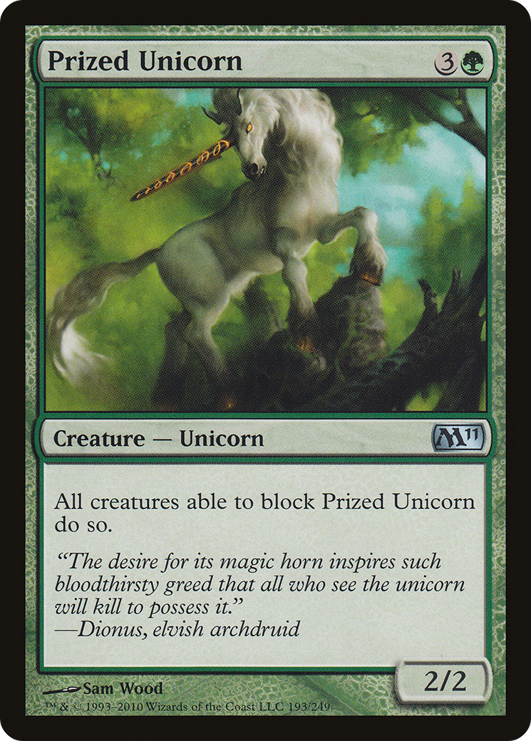 Prized Unicorn (193) Foil - Magic 2011