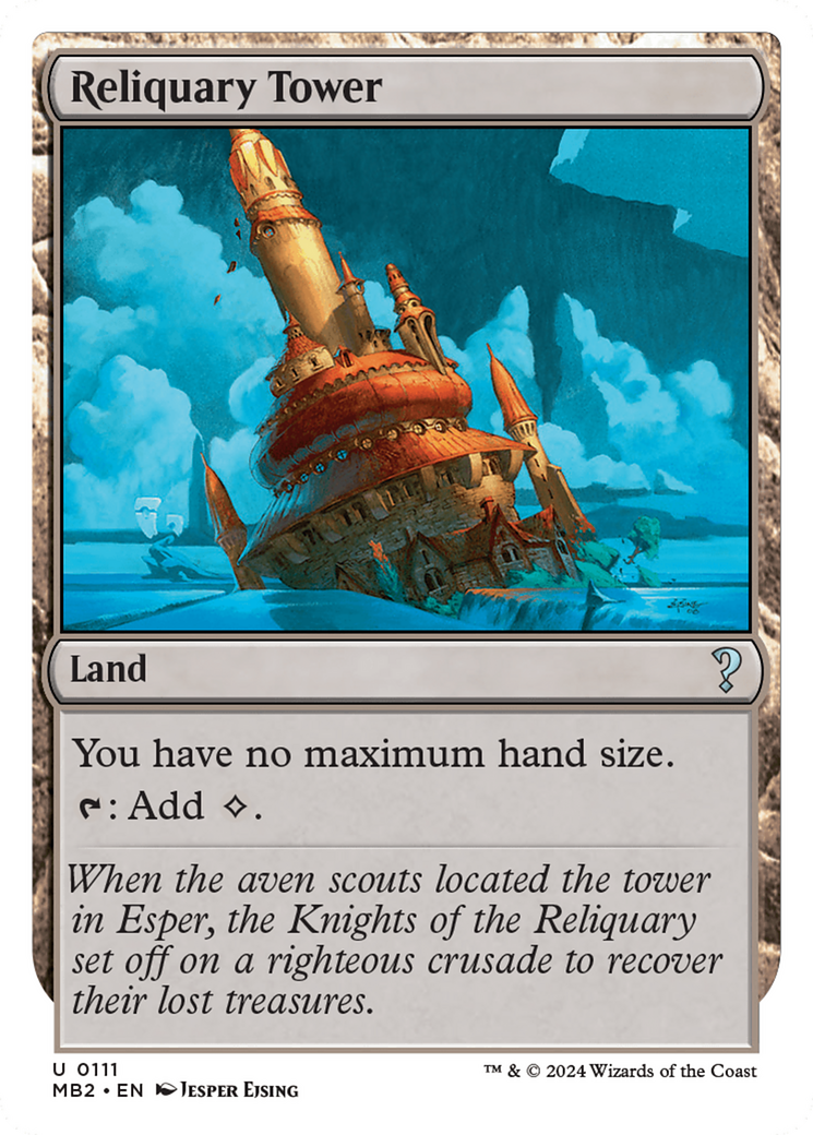Reliquary Tower (White Border) (111) - Mystery Booster 2