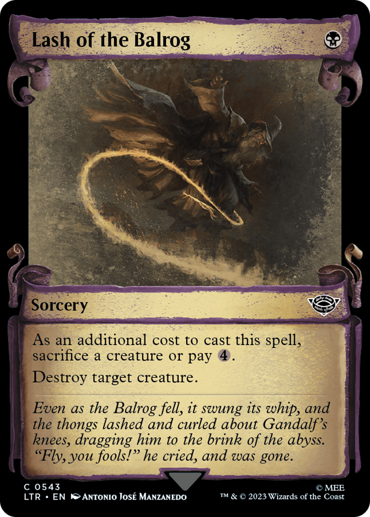 Lash of the Balrog (Showcase) (543) Foil - The Lord of the Rings: Tales of Middle-earth