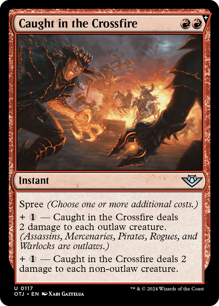 Caught in the Crossfire (117) Foil - Outlaws of Thunder Junction