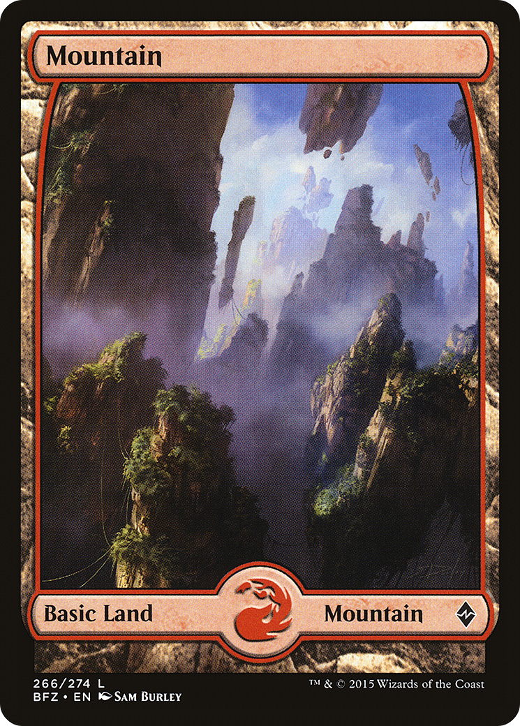 Mountain – Full Art (266) Foil - Battle for Zendikar
