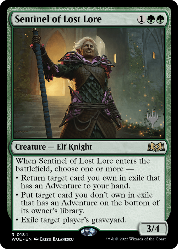 Sentinel of Lost Lore (184) Foil - Wilds of Eldraine Promos