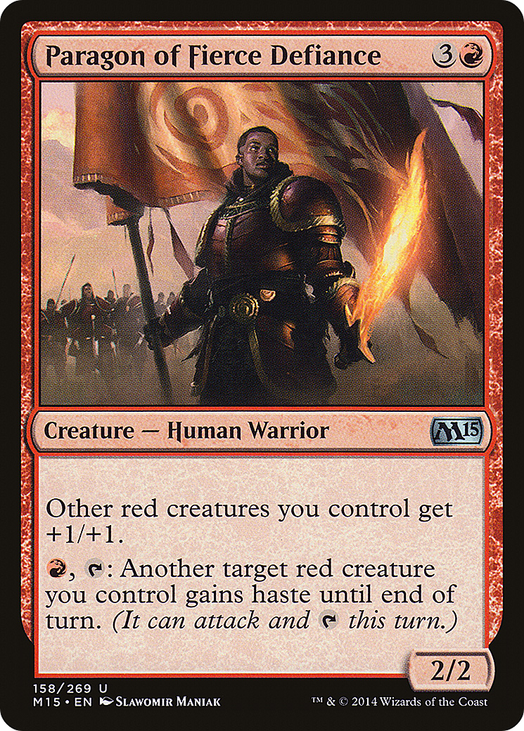 Paragon of Fierce Defiance (158) Foil - Magic 2015