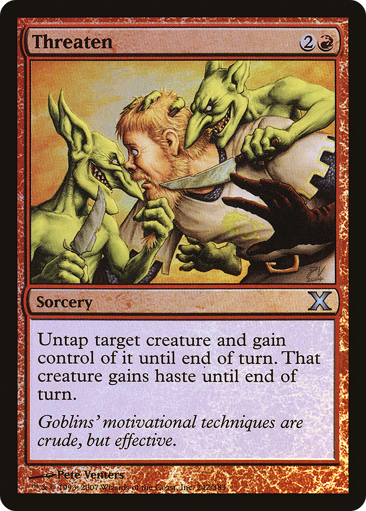 Threaten (242) Foil - Tenth Edition