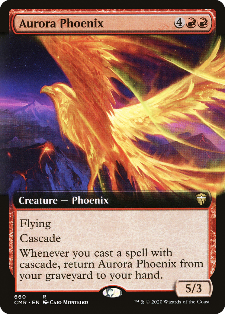 Aurora Phoenix (Extended Art) (660) Foil - Commander Legends