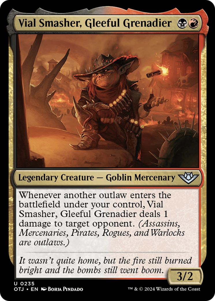 Vial Smasher, Gleeful Grenadier (235) Foil - Outlaws of Thunder Junction