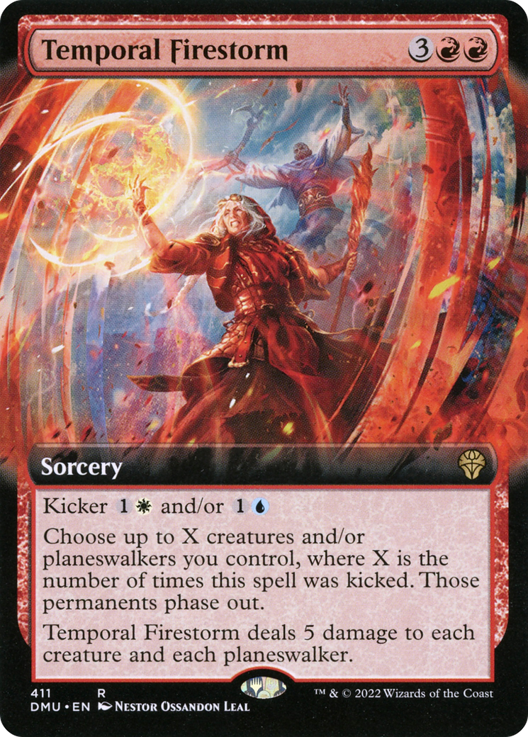Temporal Firestorm (Extended Art) (411) Foil - Dominaria United