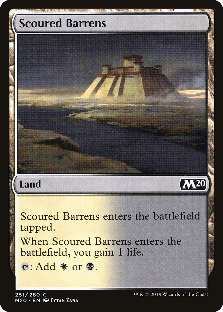 Scoured Barrens (251) Foil - Core Set 2020