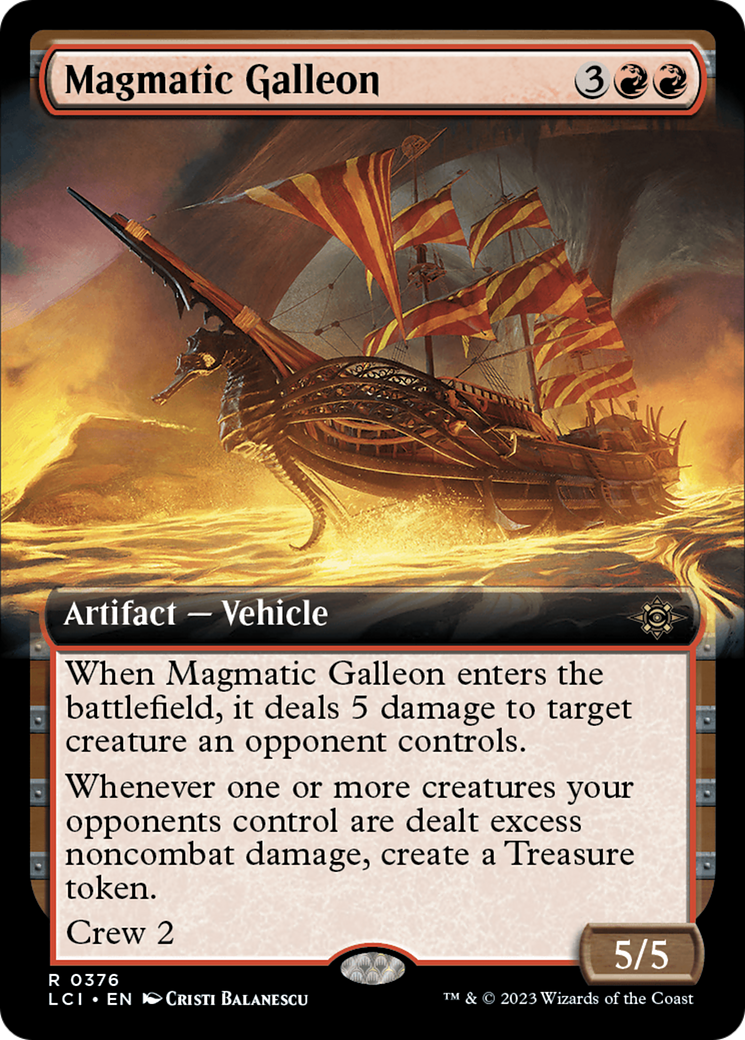 Magmatic Galleon (Extended Art) (376) Foil - The Lost Caverns of Ixalan
