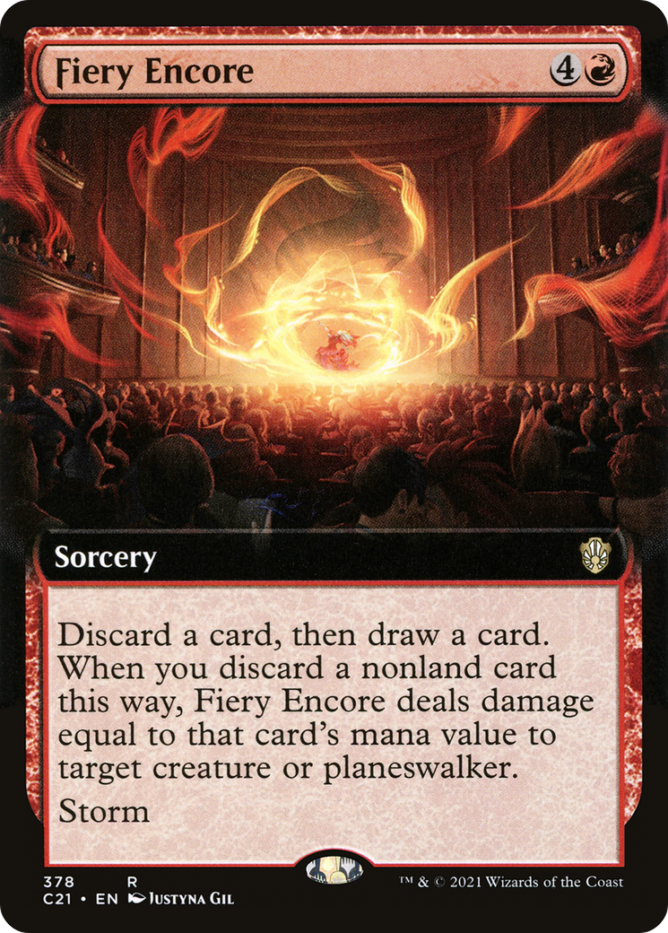 Fiery Encore (Extended Art) (378) - Commander 2021