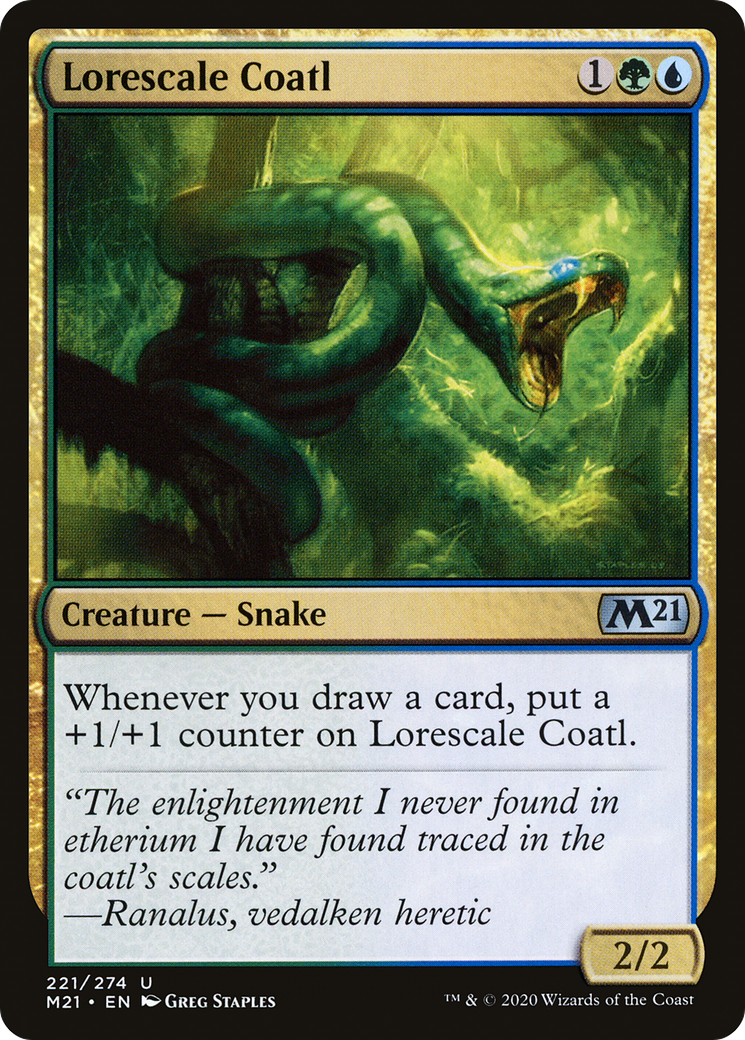Lorescale Coatl (221) Foil - Core Set 2021