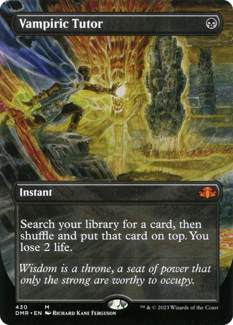 Vampiric Tutor (Borderless) (430) - Dominaria Remastered
