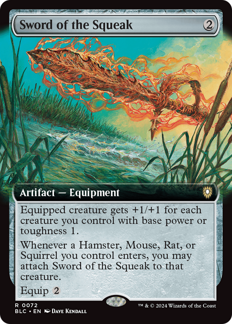 Sword of the Squeak (Extended Art) (072) - Bloomburrow Commander