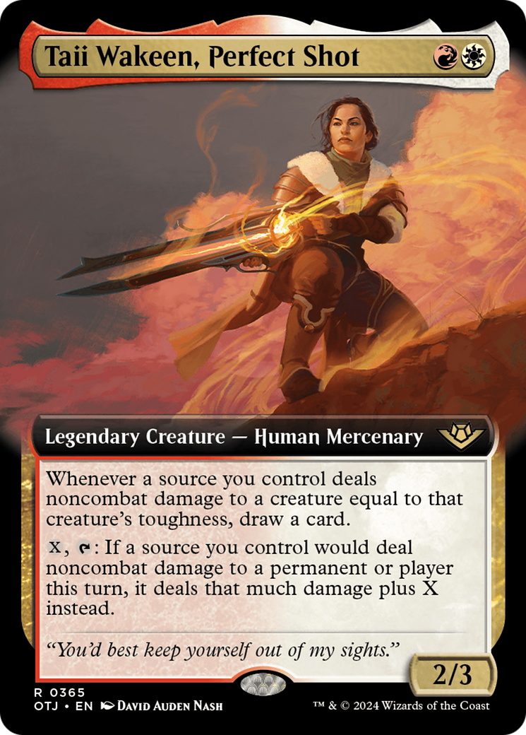 Taii Wakeen, Perfect Shot (Extended Art) (365) Foil - Outlaws of Thunder Junction