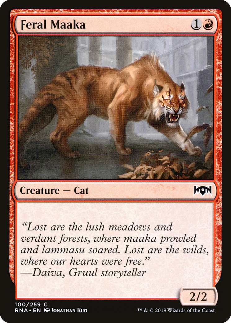 Feral Maaka (100) Foil - Ravnica Allegiance