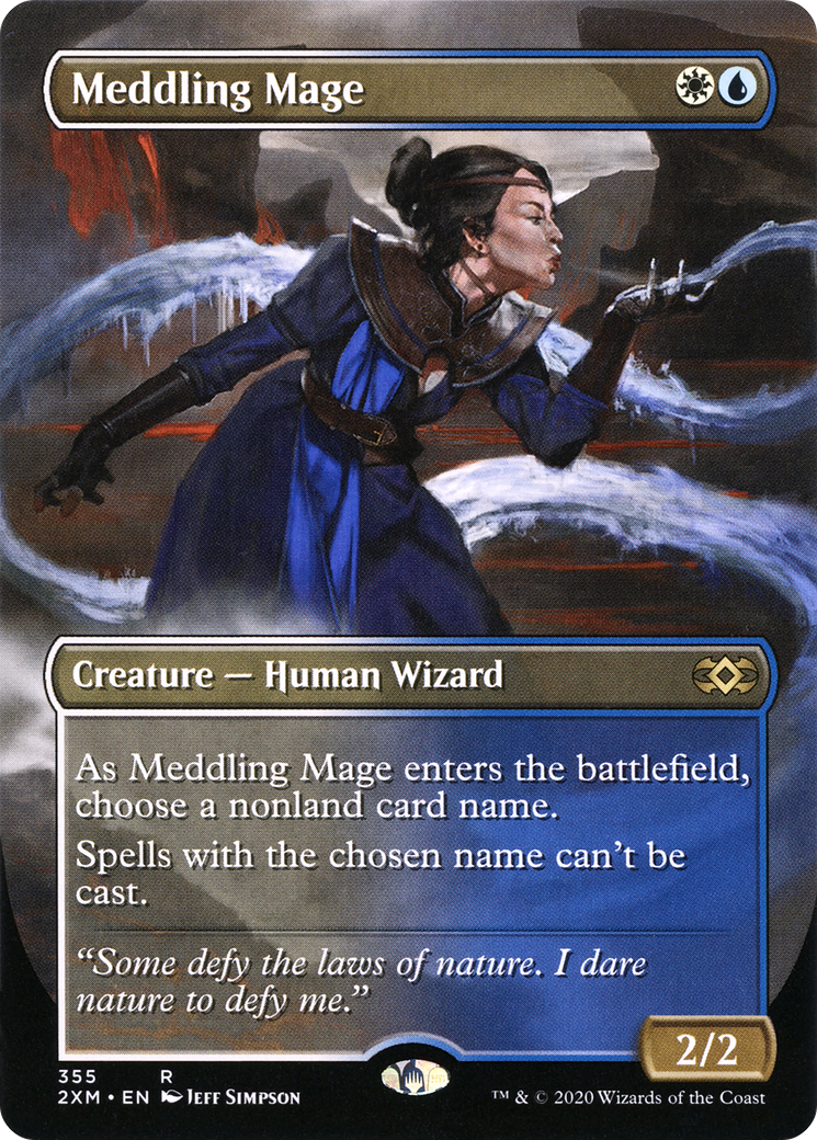 Meddling Mage (Borderless) (355) Foil - Double Masters