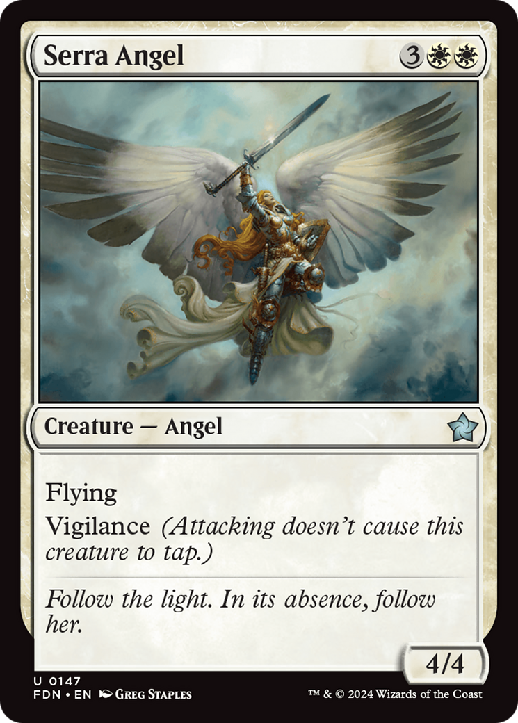 Serra Angel (147) Foil - Foundations