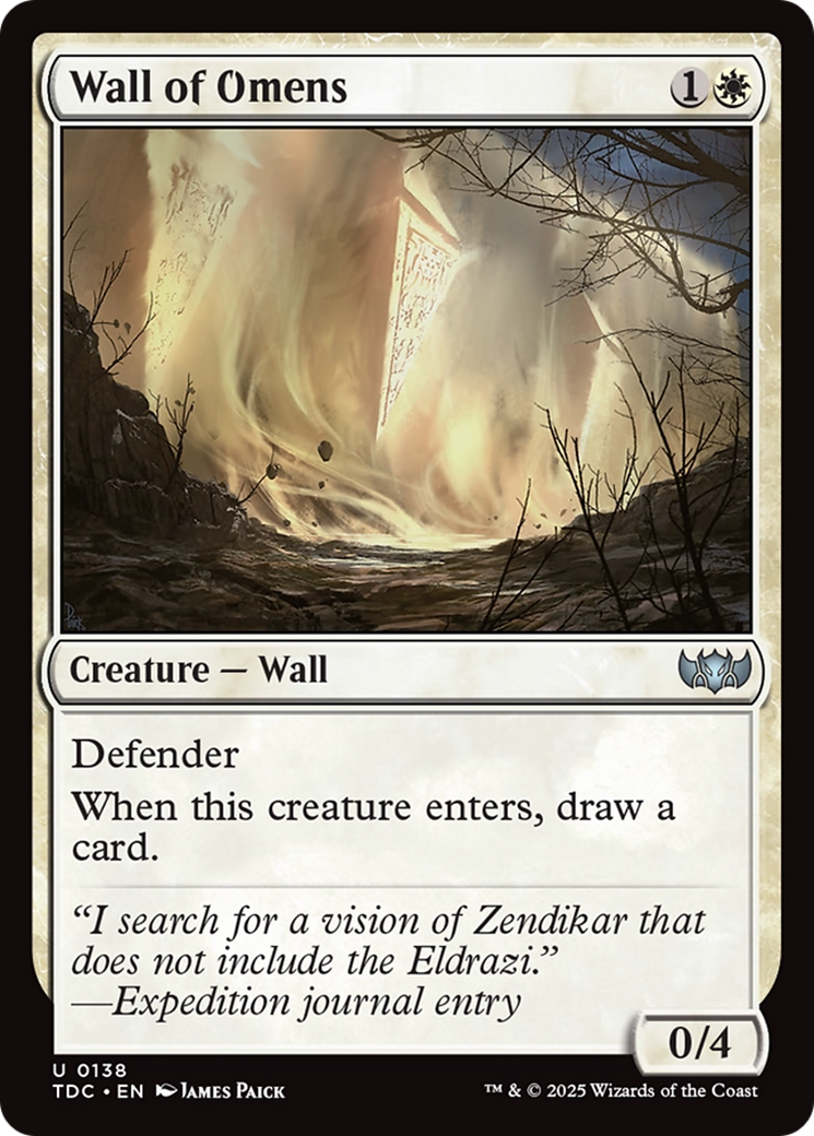 Wall of Omens (138) - Commander: Tarkir: Dragonstorm