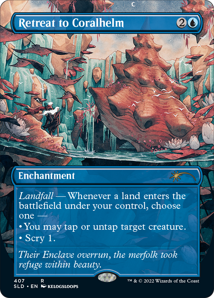 Retreat to Coralhelm (Borderless) (407) Foil - Secret Lair Drop