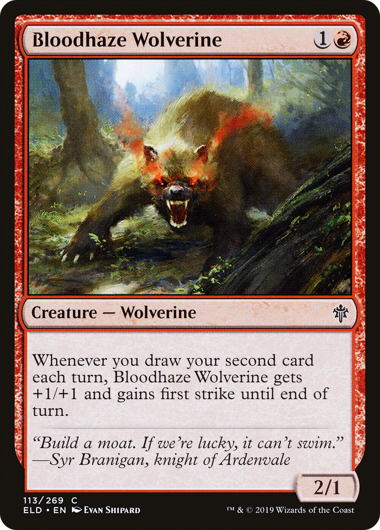 Bloodhaze Wolverine (113) - Throne of Eldraine
