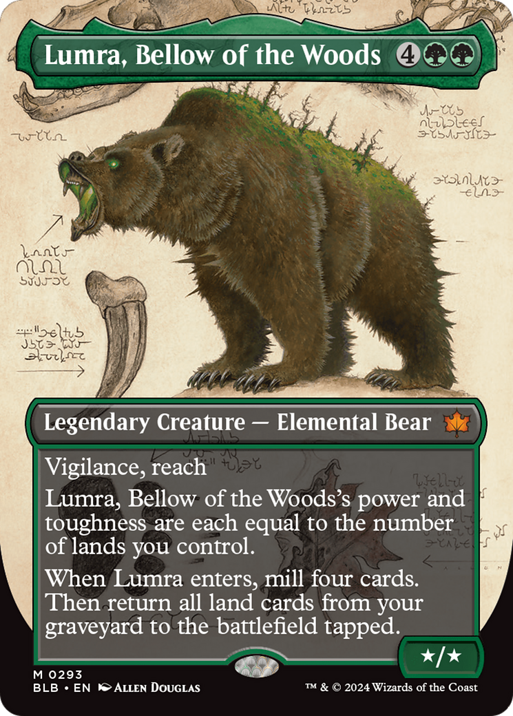 Lumra, Bellow of the Woods (Borderless) (Showcase) (293) Foil - Bloomburrow