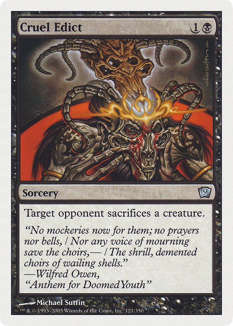 Cruel Edict (121) Foil - Ninth Edition