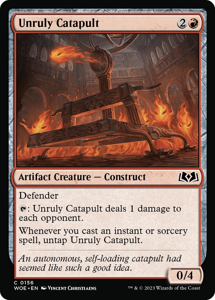 Unruly Catapult (156) Foil - Wilds of Eldraine