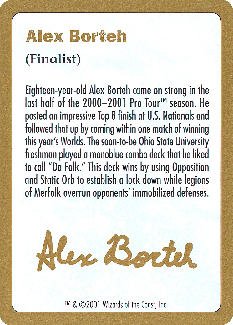 Alex Borteh Bio (Retro) (ab0a) - World Championship Decks 2001