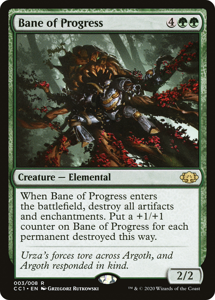 Bane of Progress (003) Foil - Commander Collection: Green