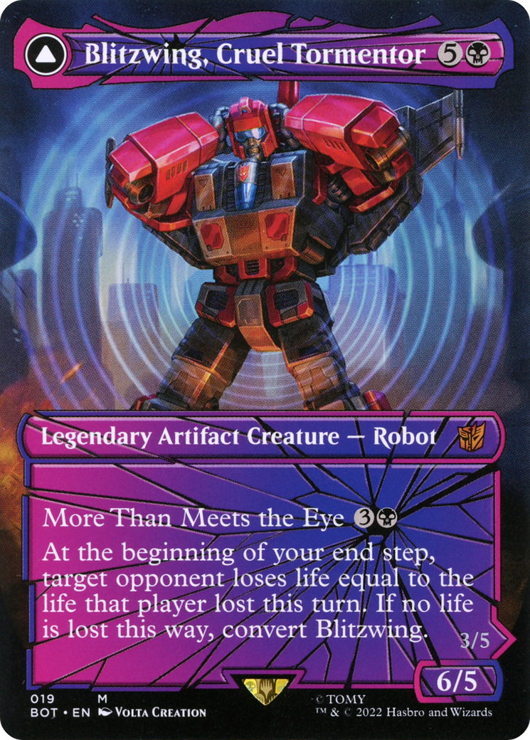 Blitzwing, Cruel Tormentor // Blitzwing, Adaptive Assailant (019) Foil - Transformers