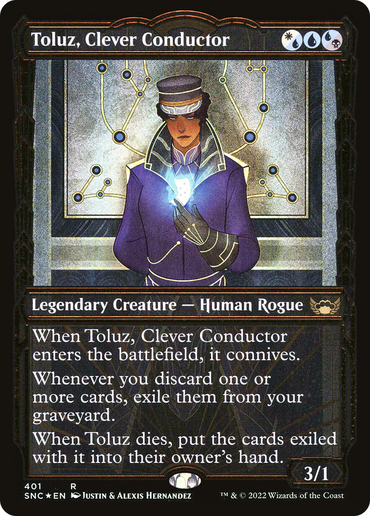 Toluz, Clever Conductor (Gilded Foil) (401) Foil - Streets of New Capenna