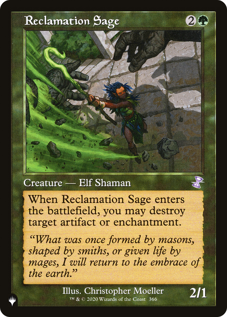 Reclamation Sage (Retro) (TSR-366) - The List