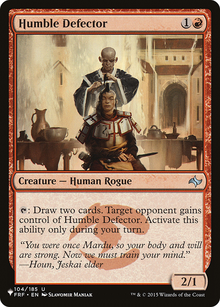 Humble Defector (FRF-104) - The List