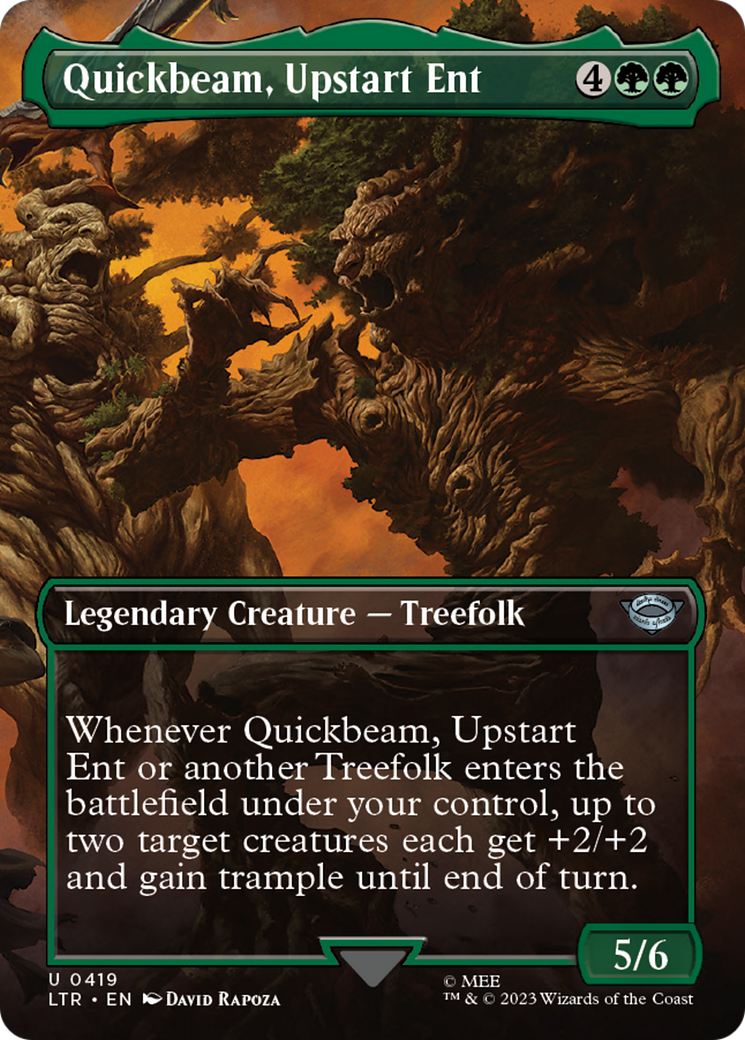 Quickbeam, Upstart Ent (Borderless) (419) Foil - The Lord of the Rings: Tales of Middle-earth