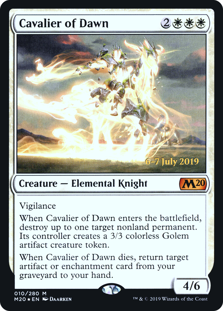 Cavalier of Dawn (10s) Foil - Core Set 2020 Promos