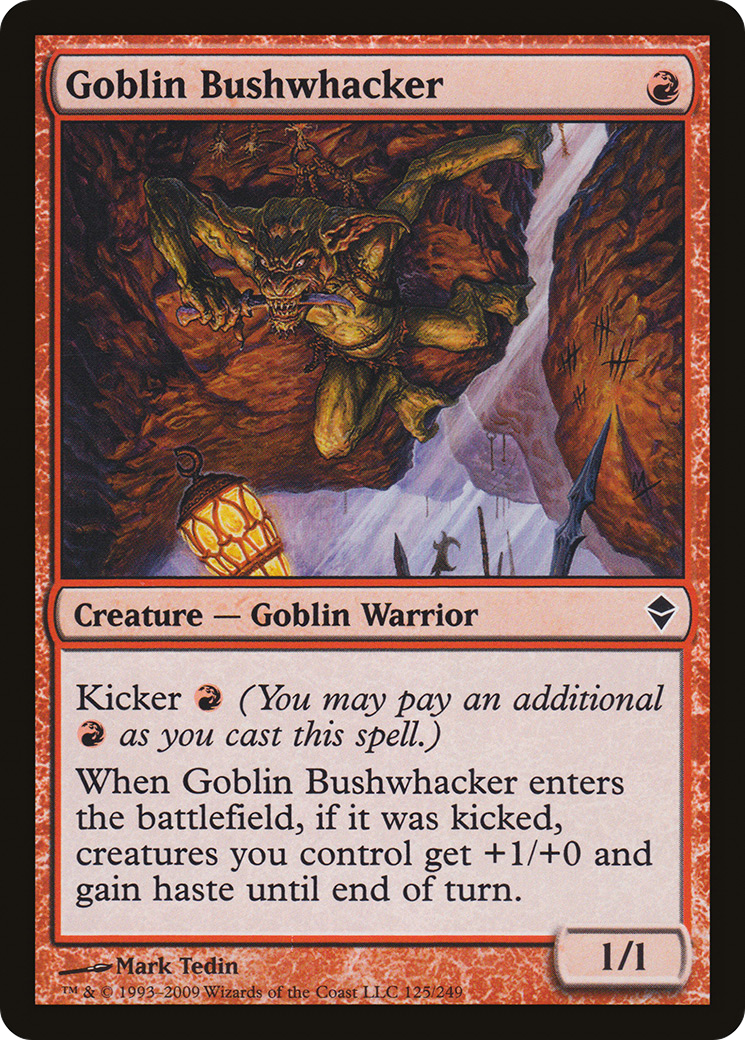 Goblin Bushwhacker (125) - Zendikar