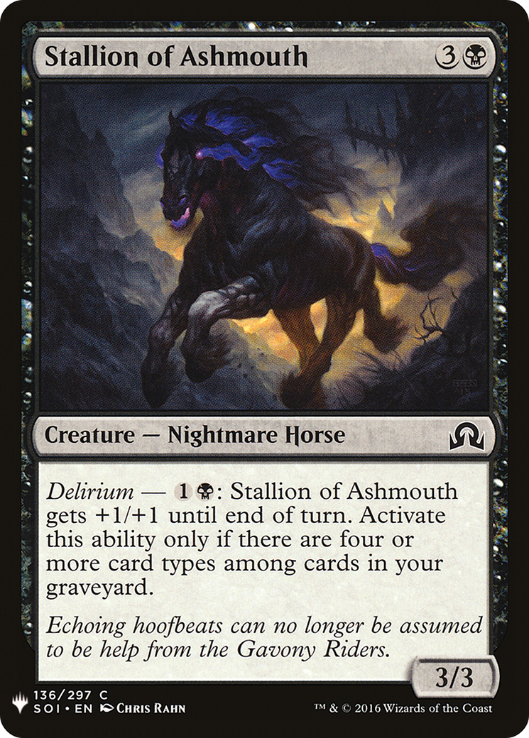 Stallion of Ashmouth (SOI-136) - The List