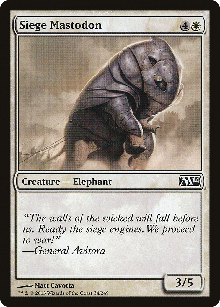 Siege Mastodon (034) Foil - Magic 2014