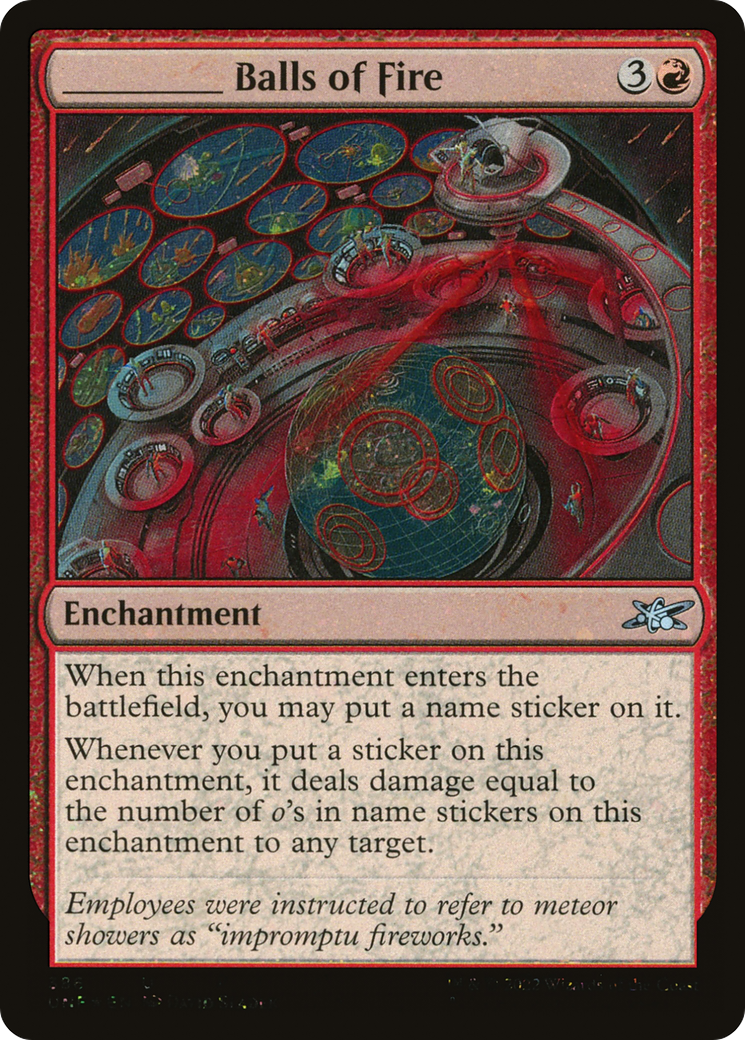 _____ Balls of Fire (Galaxy Foil) (386) Foil - Unfinity