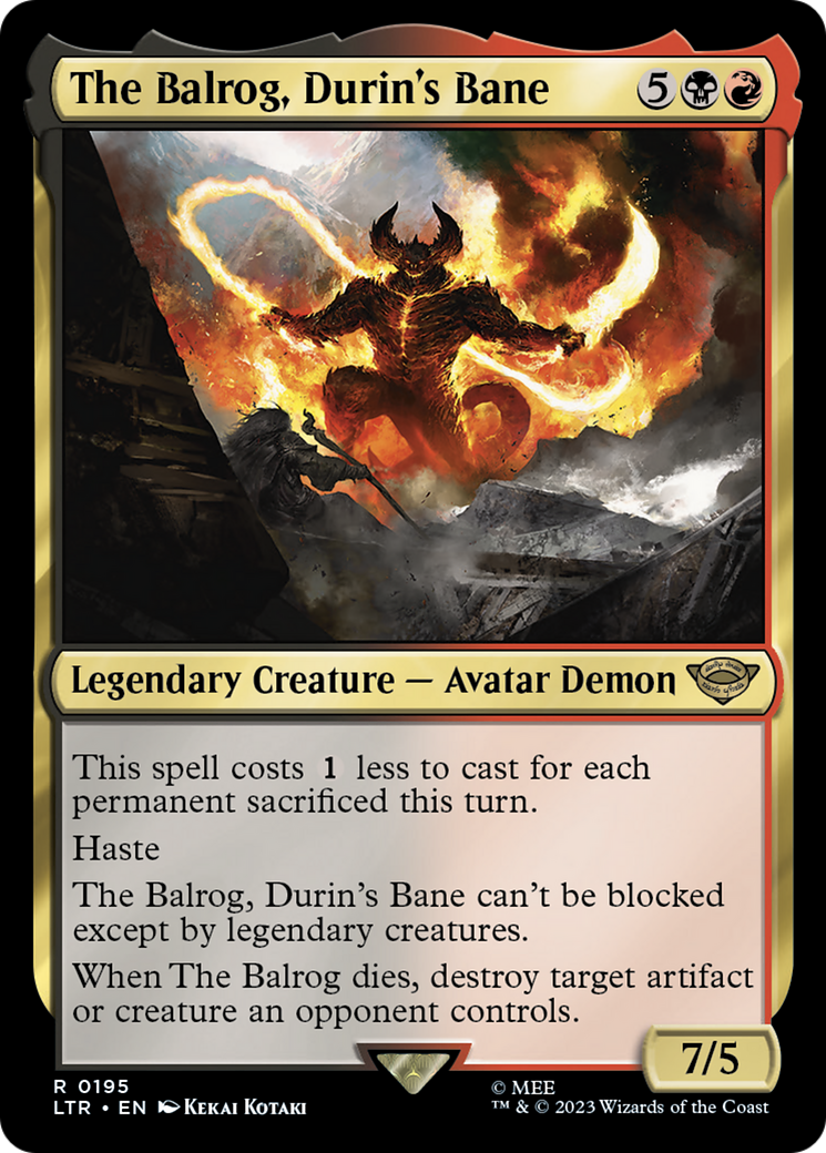 The Balrog, Durin's Bane (195) Foil - The Lord of the Rings: Tales of Middle-earth