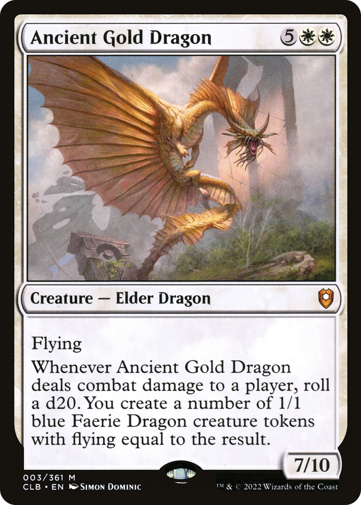 Ancient Gold Dragon (003) - Commander Legends: Battle for Baldur's Gate