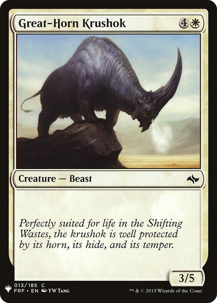 Great-Horn Krushok (FRF-13) - The List