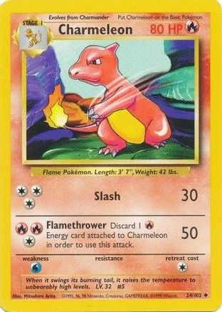 Charmeleon (24) - Base Set