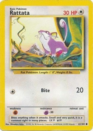 Rattata (61) - Base Set