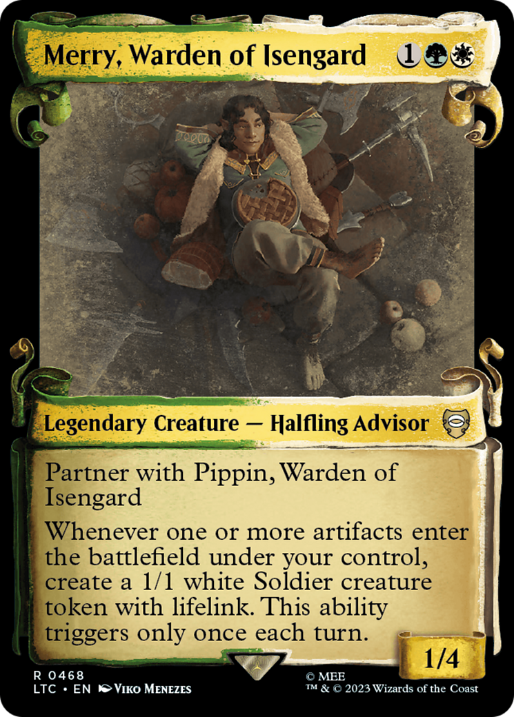 Merry, Warden of Isengard (Showcase Scrolls) (Showcase) (468) Foil - Tales of Middle-earth Commander