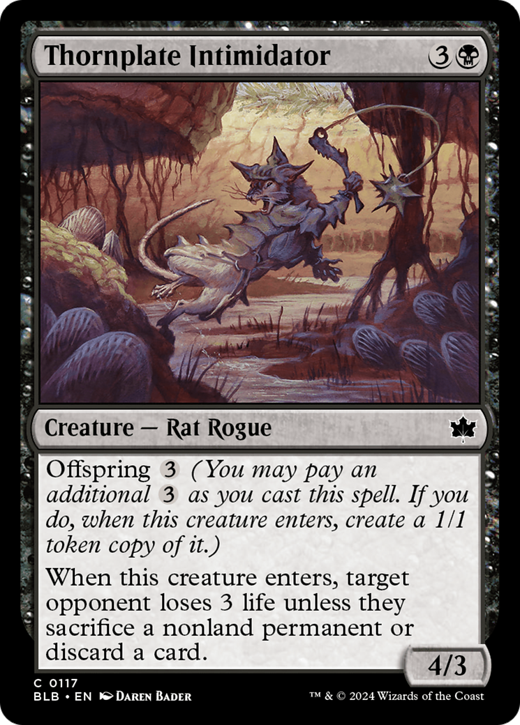 Thornplate Intimidator (117) Foil - Bloomburrow
